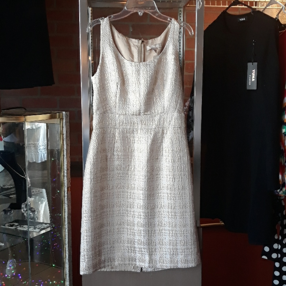 Banana Republic Tan and Gold dress size 4
